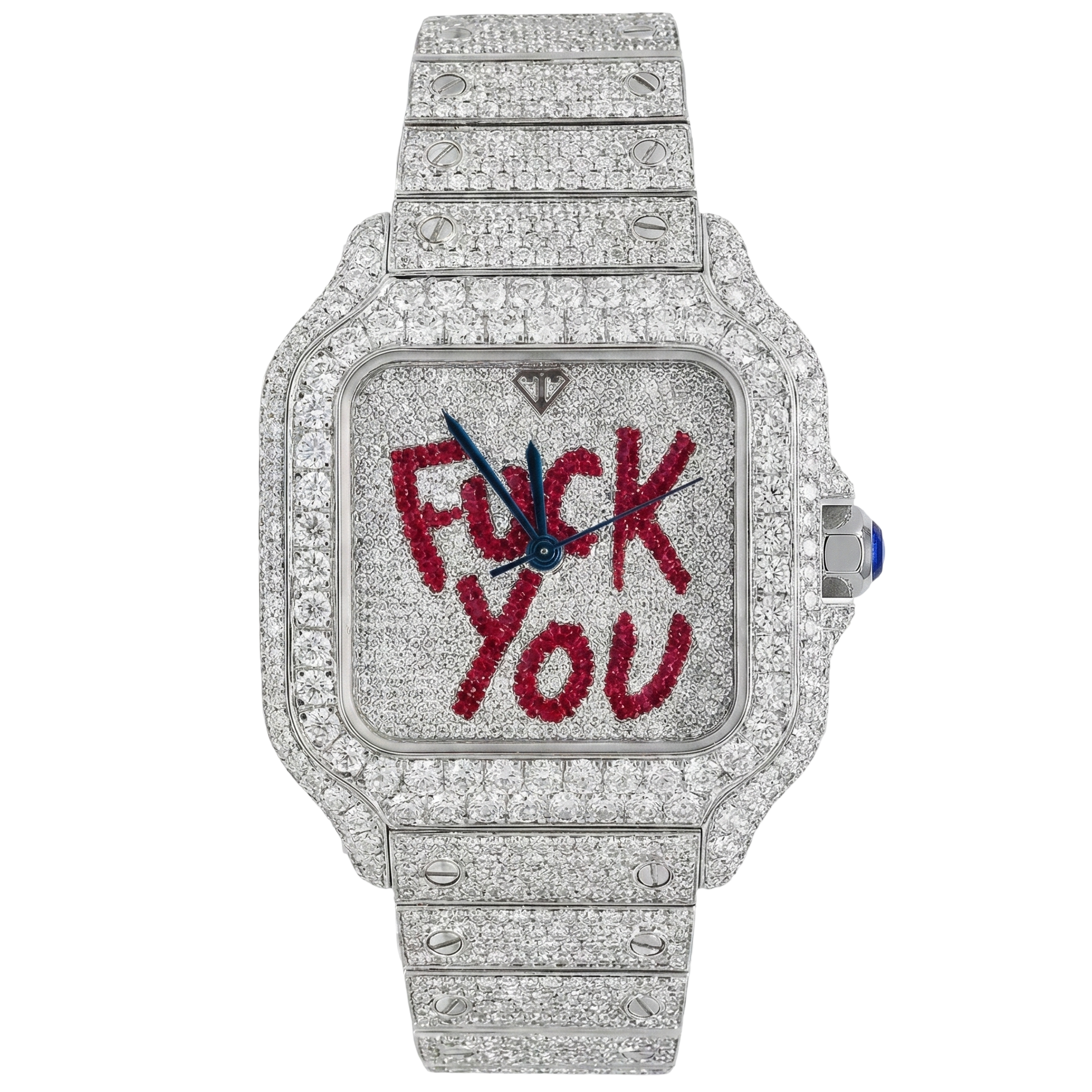 F-U Square Iced Out (Moissanite)